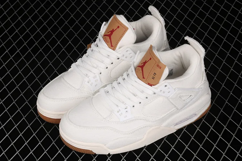 All categories Air Jordan Jordan series basketball shoes Air Jordan 4 G version Levi's x Air Jordan 4 AJ4 Joe 4 Levi's joint tannin white AO2571-100